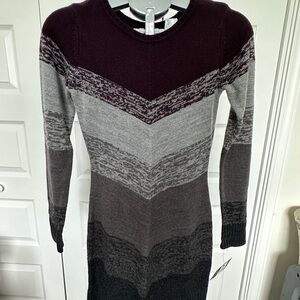 by & by Women's Chevron Knit Sweater - Burgundy, Gray, Black NWT
